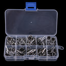 80Pcs/box Heavy Duty Sea Boat Fishing Rod Guides Top Tips Pole Rod Eye Rings, 10 Mixed Sizes