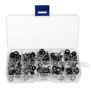 80Pcs/box Heavy Duty Sea Boat Fishing Rod Guides Top Tips Pole Rod Eye Rings, 10 Mixed Sizes