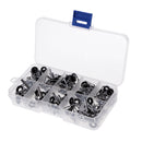 80Pcs/box Heavy Duty Sea Boat Fishing Rod Guides Top Tips Pole Rod Eye Rings, 10 Mixed Sizes