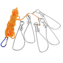 Fish Lock Buckle With Nylon Belt Fishing Stringer Fish Lock 5 Snap Ropes