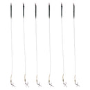 Pack of 6 Pieces Carp Fishing Braid Hair Rigs Carp Fishing Sink Barbed Hooks Tackle