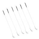 Pack of 6 Pieces Carp Fishing Braid Hair Rigs Carp Fishing Sink Barbed Hooks Tackle