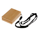 Portable Wooden Bamboo Fly Fishing Flies Box with Lanyard - Holds 96 Flies