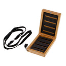 Portable Wooden Bamboo Fly Fishing Flies Box with Lanyard - Holds 96 Flies