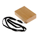 Portable Wooden Bamboo Fly Fishing Flies Box with Lanyard - Holds 96 Flies