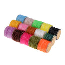 15 Rolls Fly Fishing Tinsel Chenille Crystal Flash Line Fly Tying Materials Nymph Streamers Lure Making