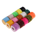 15 Rolls Fly Fishing Tinsel Chenille Crystal Flash Line Fly Tying Materials Nymph Streamers Lure Making