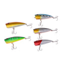 5Pcs Lot Topwater Popper Minnow Fishing Lures Bait Crankbait Tackle 7cm/9g
