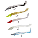 5 Pieces Soft Plastic Fishing Baits T Tail Fishing Lure Crankbait with Hooks 11cm/4.3inch 19g