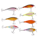 7Pcs/lot Floating 1-2m Diving Minnow Fishing Lures Hooks Bass Crankbait Tackle Hard Baits Popper Lure