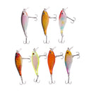 7Pcs/lot Floating 1-2m Diving Minnow Fishing Lures Hooks Bass Crankbait Tackle Hard Baits Popper Lure