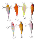 7Pcs/lot Floating 1-2m Diving Minnow Fishing Lures Hooks Bass Crankbait Tackle Hard Baits Popper Lure