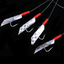 Bass And Mackerel Herring Feathers Lure Lures Sea Boat Fishing Rigs 4 Hooks