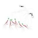 Fishing Rigs Lures Fish Skin Baits Flasher Sabiki Rigs with Barrel Swivels Hook 6