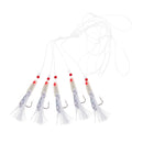 Fishing Rigs Lures Fish Skin Baits Flasher Sabiki Rigs with Barrel Swivels Hook 1/0