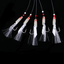 Fishing Rigs Lures Fish Skin Baits Flasher Sabiki Rigs with Barrel Swivels Hook 1/0