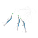 Fishing Rigs Lures Fish Skin Baits Flasher Sabiki Rigs with Barrel Swivels Hook 2/0