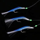 Fishing Rigs Lures Fish Skin Baits Flasher Sabiki Rigs with Barrel Swivels Hook 2/0