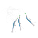 Fishing Rigs Lures Fish Skin Baits Flasher Sabiki Rigs with Barrel Swivels Hook 2/0