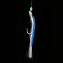 Fishing Rigs Lures Fish Skin Baits Flasher Sabiki Rigs with Barrel Swivels Hook 2/0