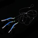 Fishing Rigs Lures Fish Skin Baits Flasher Sabiki Rigs with Barrel Swivels Hook 2/0