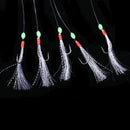 Flashers Mackerel Feather Hockeye Sea Lure Sea Hokki Rigs 5 Hooks