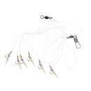 Fishing Rigs Lures Fish Skin Baits Flasher Sabiki Rigs with Barrel Swivels Hook 8