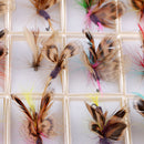 48pcs Assortment Of Trout Flies For Fly Fishing Wet Dry Nymph Buzzers