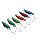 6 Pieces Fishing Spoon Lures Metal Hard Baits Artficial Lures Brilliant Color Strong Fish Attracting