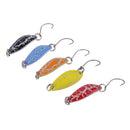 5 Pieces Fishing Lure Bait Metal Hard Baits Fishing Spoon Lure Colorful Tool Strong Fish Attracting