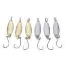 6pcs 2g Metal Fishing Lures Spoon Spinner Baits Treble Hook Tackle 3.5cm