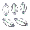 5pcs Lantern Shape Bait Thrower Fishing Feeder Lead Sinker Fishing Trap
