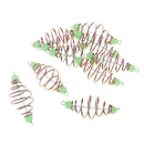 10pcs Spring Inline Fishing Feeders, Luminous Baits Cage Carp Fishing Tackle