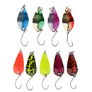 9 Pieces Metal Spoon Fishing Lure Hard Baits Sequins Noise Paillette for Various Water Depth Fishing Hard Lures