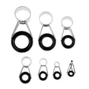 7Pcs Fishing Rod Guides Tip Tops Repair Ceramic Ring Rod Building Eye Rings 7 Sizes