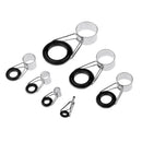 7Pcs Fishing Rod Guides Tip Tops Repair Ceramic Ring Rod Building Eye Rings 7 Sizes