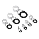 7Pcs Fishing Rod Guides Tip Tops Repair Ceramic Ring Rod Building Eye Rings 7 Sizes