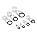 7Pcs Fishing Rod Guides Tips Fishing Casting Rod Guides Ring Eye Repair Kit