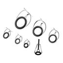 7Pcs Spinning Rod Guides Tip Ceramic Guide with Eyelets, Fishing Rod Guide Replacement Tip Spare Parts Repair and Tips Repair Eye Loop Kit