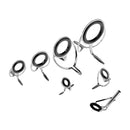 7Pcs Spinning Rod Guides Tip Ceramic Guide with Eyelets, Fishing Rod Guide Replacement Tip Spare Parts Repair and Tips Repair Eye Loop Kit