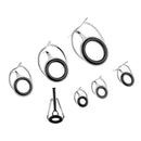 7Pcs Spinning Rod Guides Tip Ceramic Guide with Eyelets, Fishing Rod Guide Replacement Tip Spare Parts Repair and Tips Repair Eye Loop Kit