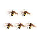 5Pcs Bumble Bee Nymph Trout Flies Fly Fishing Hook Bionic Bee Insect Baits