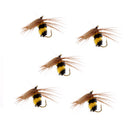 5Pcs Bumble Bee Nymph Trout Flies Fly Fishing Hook Bionic Bee Insect Baits