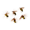 5Pcs Bumble Bee Nymph Trout Flies Fly Fishing Hook Bionic Bee Insect Baits