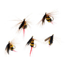 5Pcs Bumble Bee Nymph Trout Flies Fly Fishing Hook Insect Baits Dry Flies