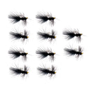 10pcs Black Brass Bead Head Woolly Bugger Streamers Fly Fishing Flies Lures