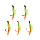 5pcs Fishing Streamer Bait Fishing Lure Bait Bionic Flies 4.3cm with Hook