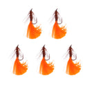 5pcs Orange Woolly Buggers Flies Assortment Streamers Fly Fishing Flies Lures Set