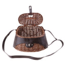 Willow Fish Basket Wicker Creel Fisherman Traps Cage with Adjustable Strap