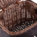 Willow Fish Basket Wicker Creel Fisherman Traps Cage with Adjustable Strap